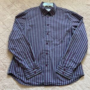 Armani Exchange Cotton Striped Button Down Shirt Men's Size XL
